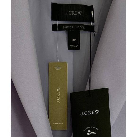 NWT J Crew Blazer in Italian 120 Wool Light Violet Size 4P - Picture 6 of 8